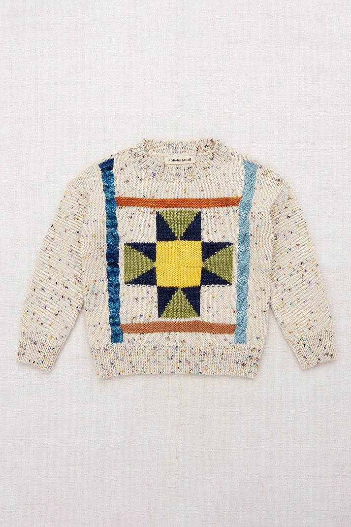 Nova Quilt Pullover - Iris Confetti – Aprikose