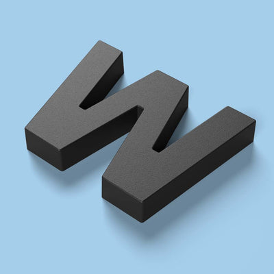 Strong Alphabet Magnets in Black