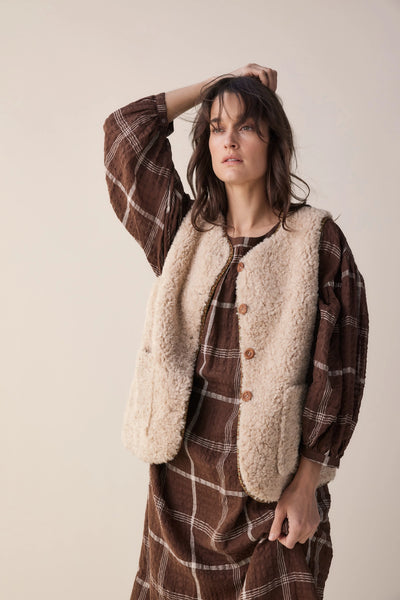 Wool Blended Reversible Vest