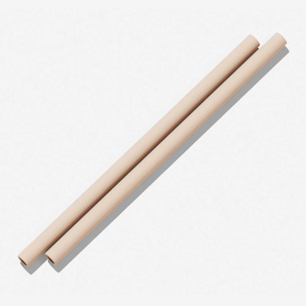 Silicone Straws, 2-Pack - Sand