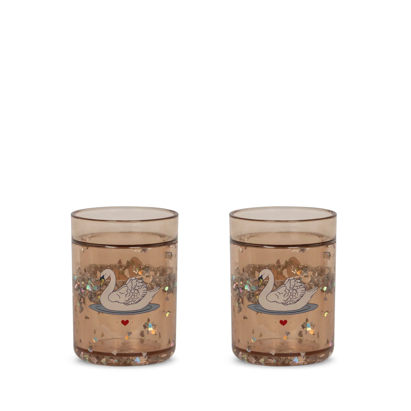Two Pack Glitter Cups - Swans