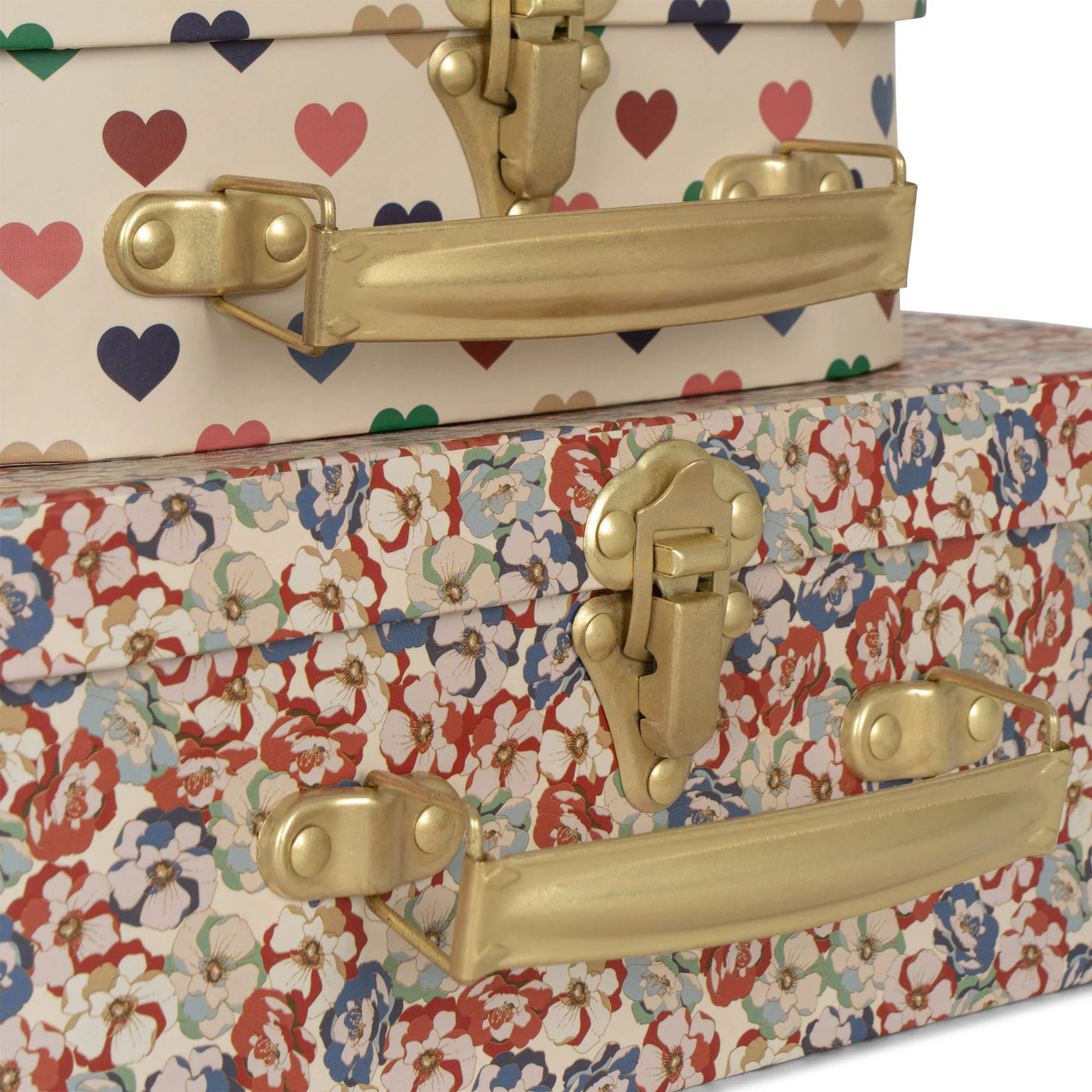 2 Pack Suitcase - Coloured Hearts