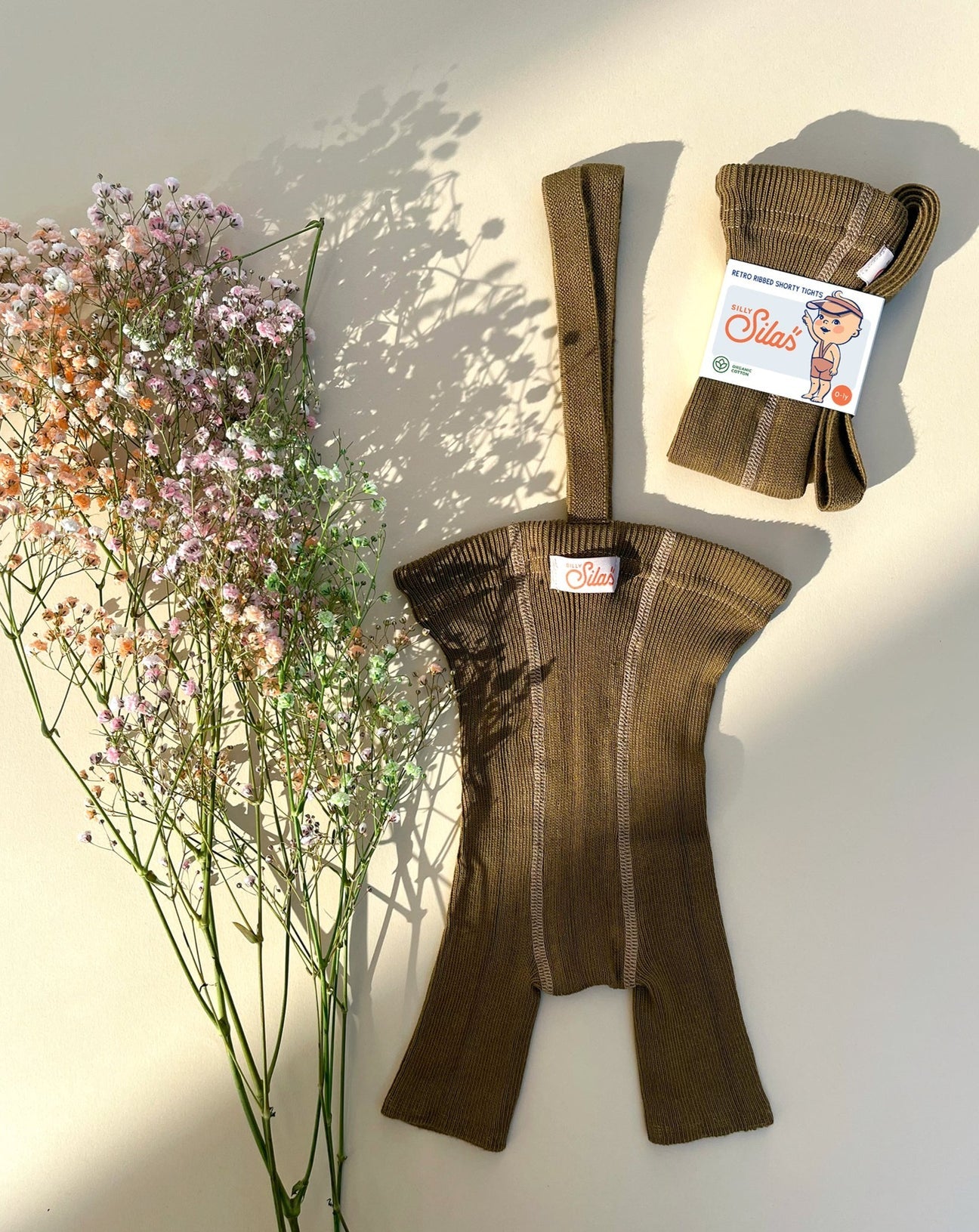Shorty Cotton Tights - Acorn Brown