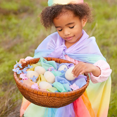 Soft Rainbow Playsilk - Eco-Friendly Easter Basket Grass