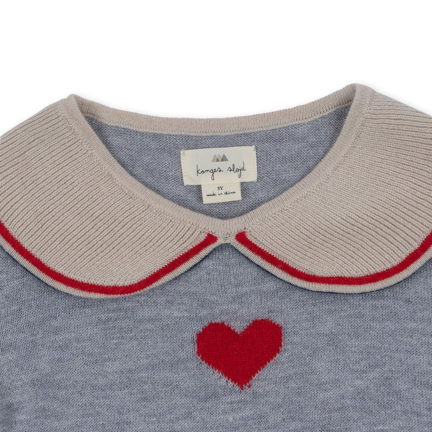 Maxime Knit collar Blouse - Heart Stripe