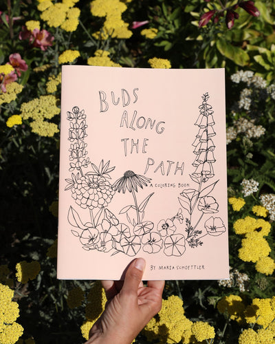 Buds Along the Path Colouring Book