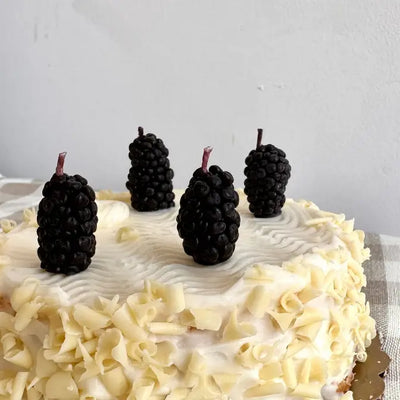 Blackberry Beeswax Birthday Candles