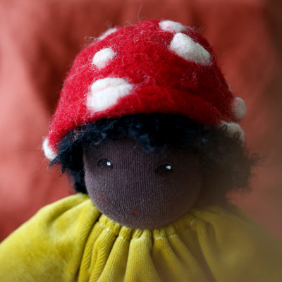 Garden Child Lara Doll with Mushroom Cap