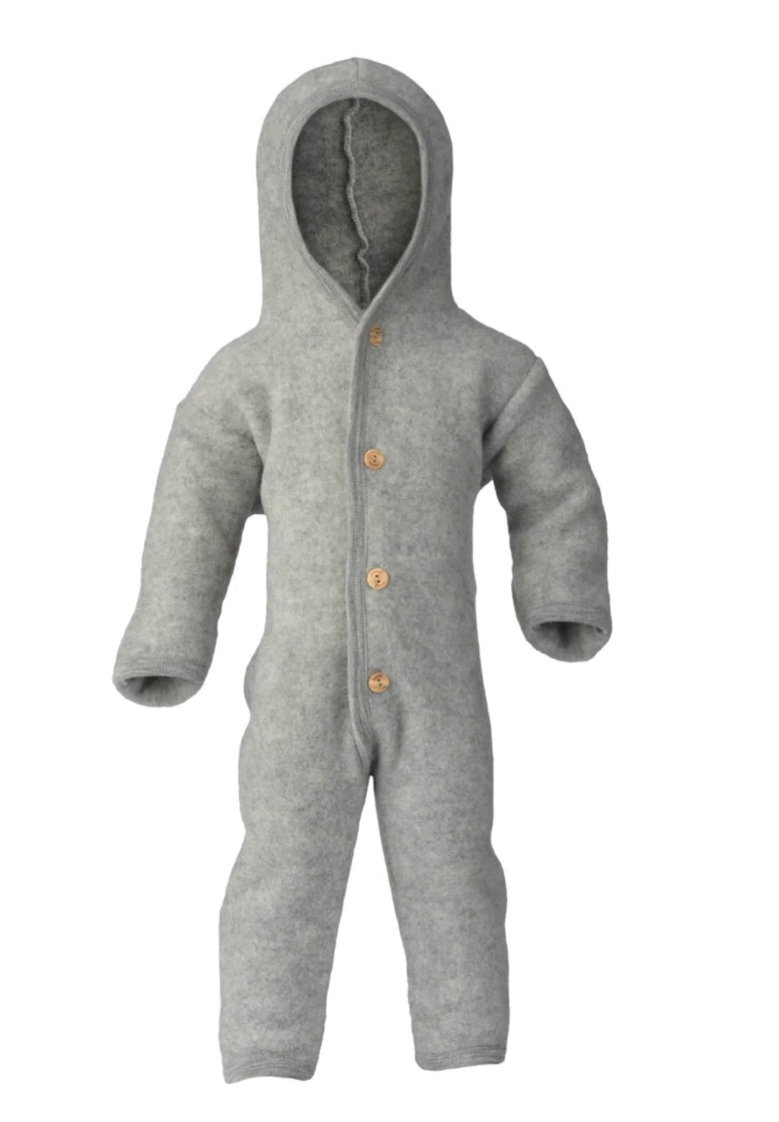 Wool Fleece Baby Overall - Grey