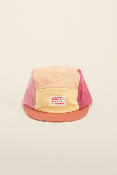 Calvin 5-Panel Kids + Teens Cap - Colourblock Cherry