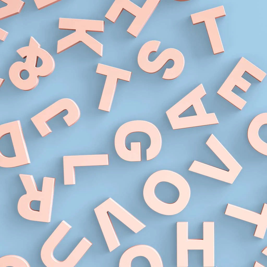 Strong Alphabet Magnets in Blush