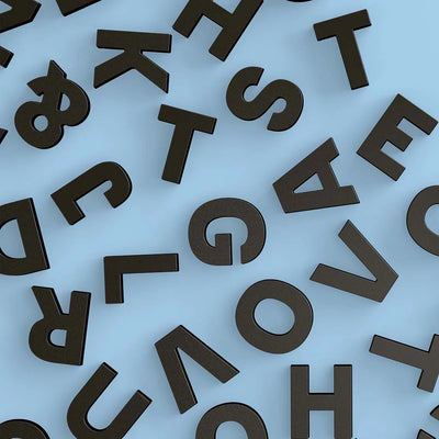 Strong Alphabet Magnets in Black