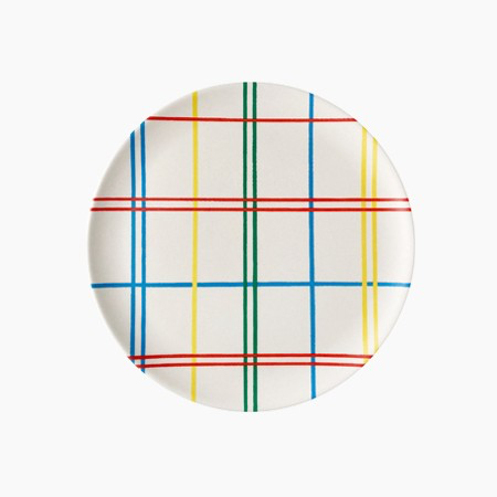 Bamboo Side Plate - Plaid