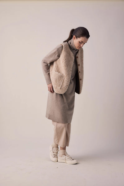 Wool Blended Reversible Vest