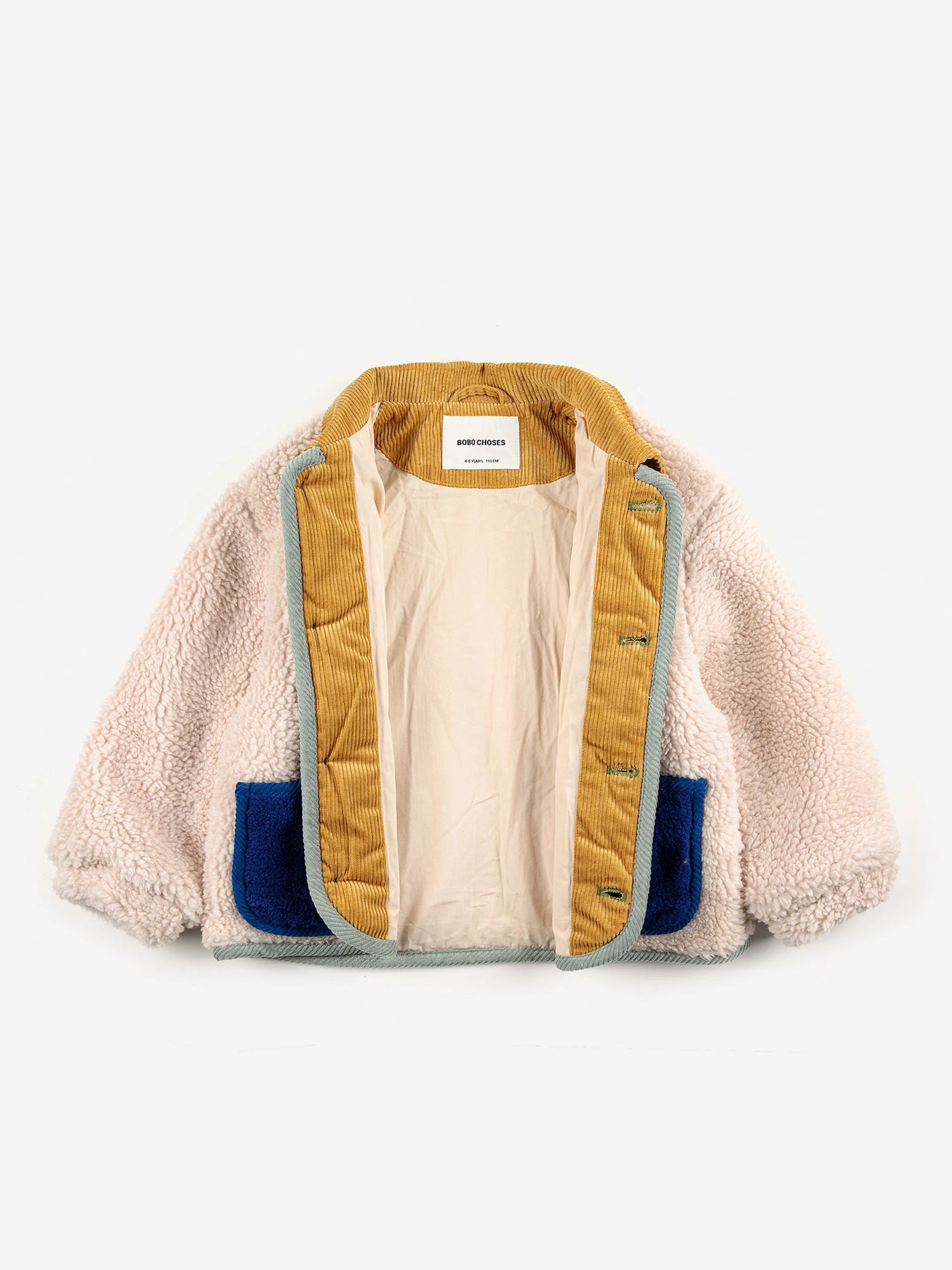 Colour Block Sheepskin Jacket
