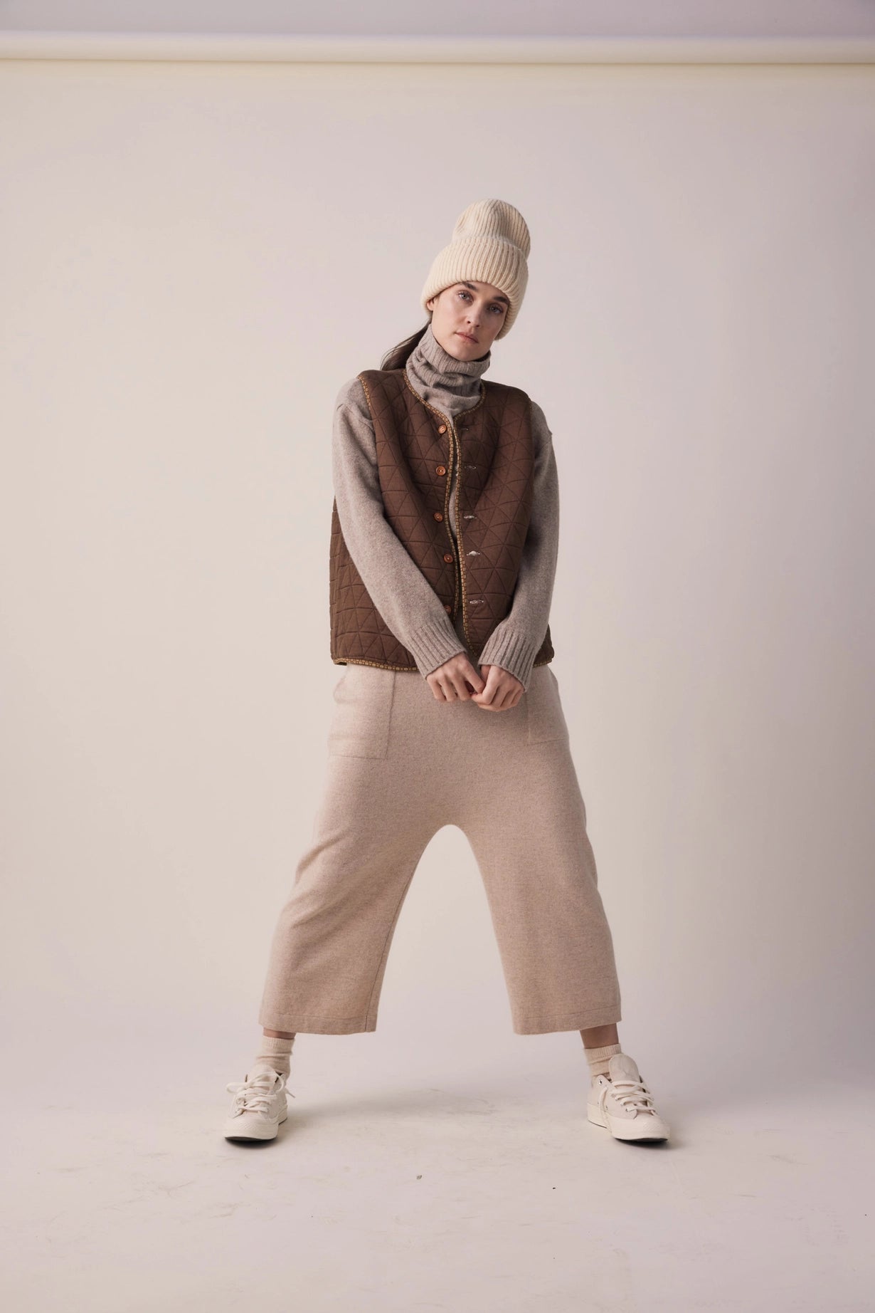 Wool Blended Reversible Vest