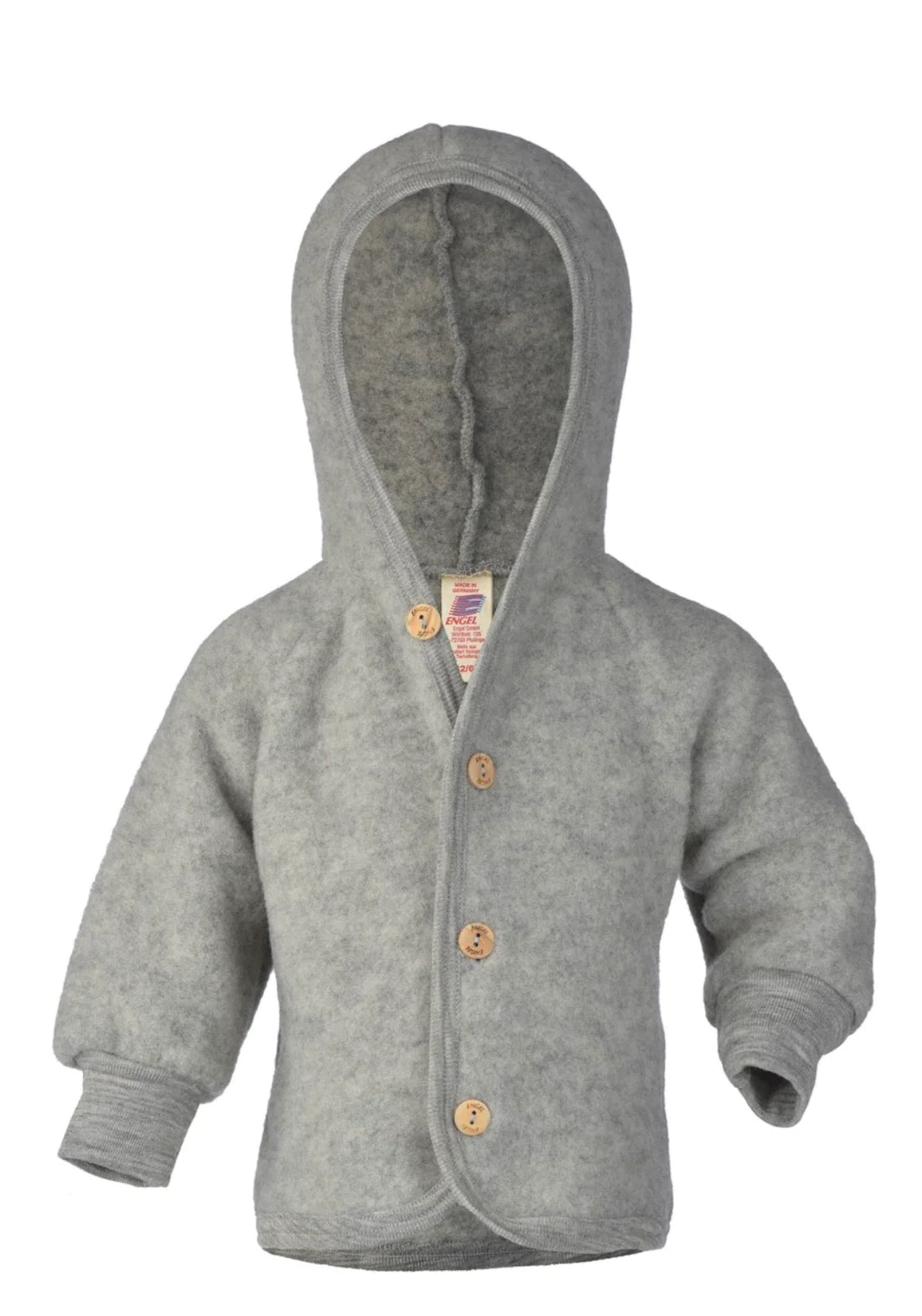 Wool Fleece Hooded Jacket - Grey