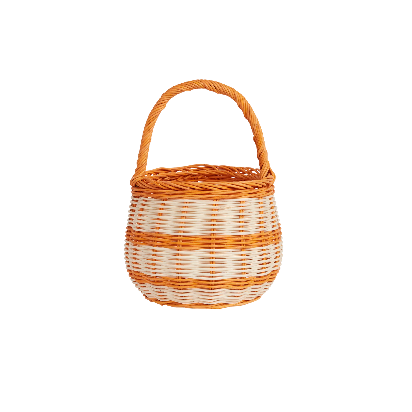 Rattan Berry Basket - Stripe
