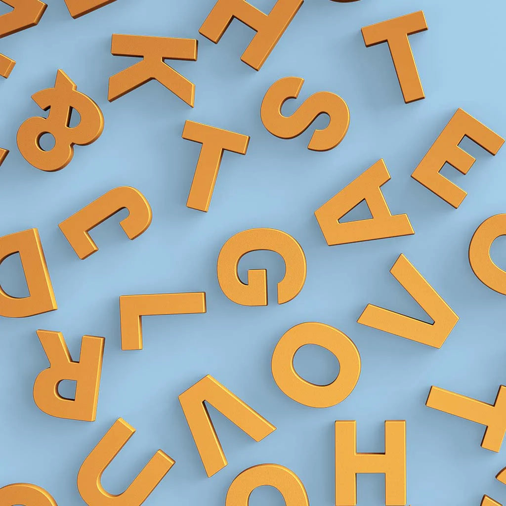 Strong Alphabet Magnets in Mustard