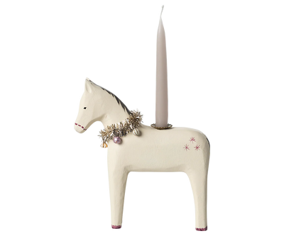 Wooden candle holder, Small horse