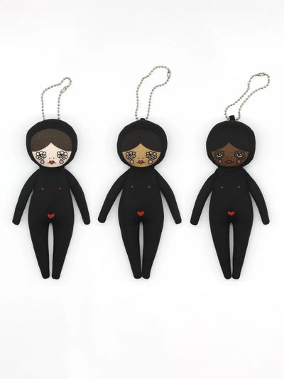 6-inch Black Snowsuit Bag Charm Doll
