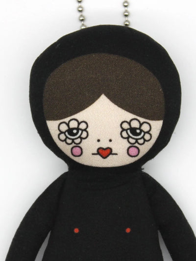 6-inch Black Snowsuit Bag Charm Doll