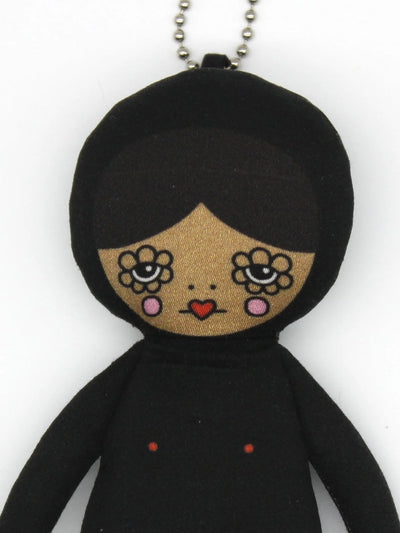6-inch Black Snowsuit Bag Charm Doll