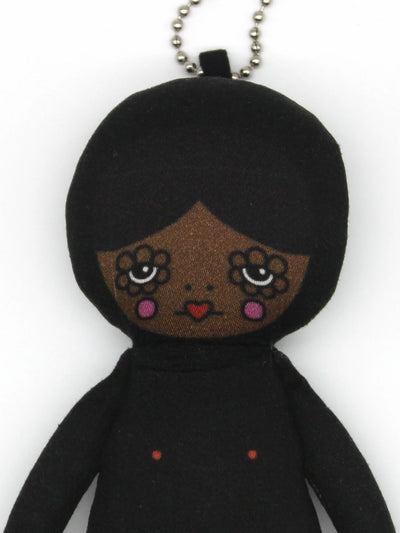 6-inch Black Snowsuit Bag Charm Doll