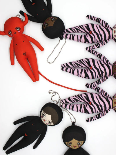 6-inch Black Snowsuit Bag Charm Doll