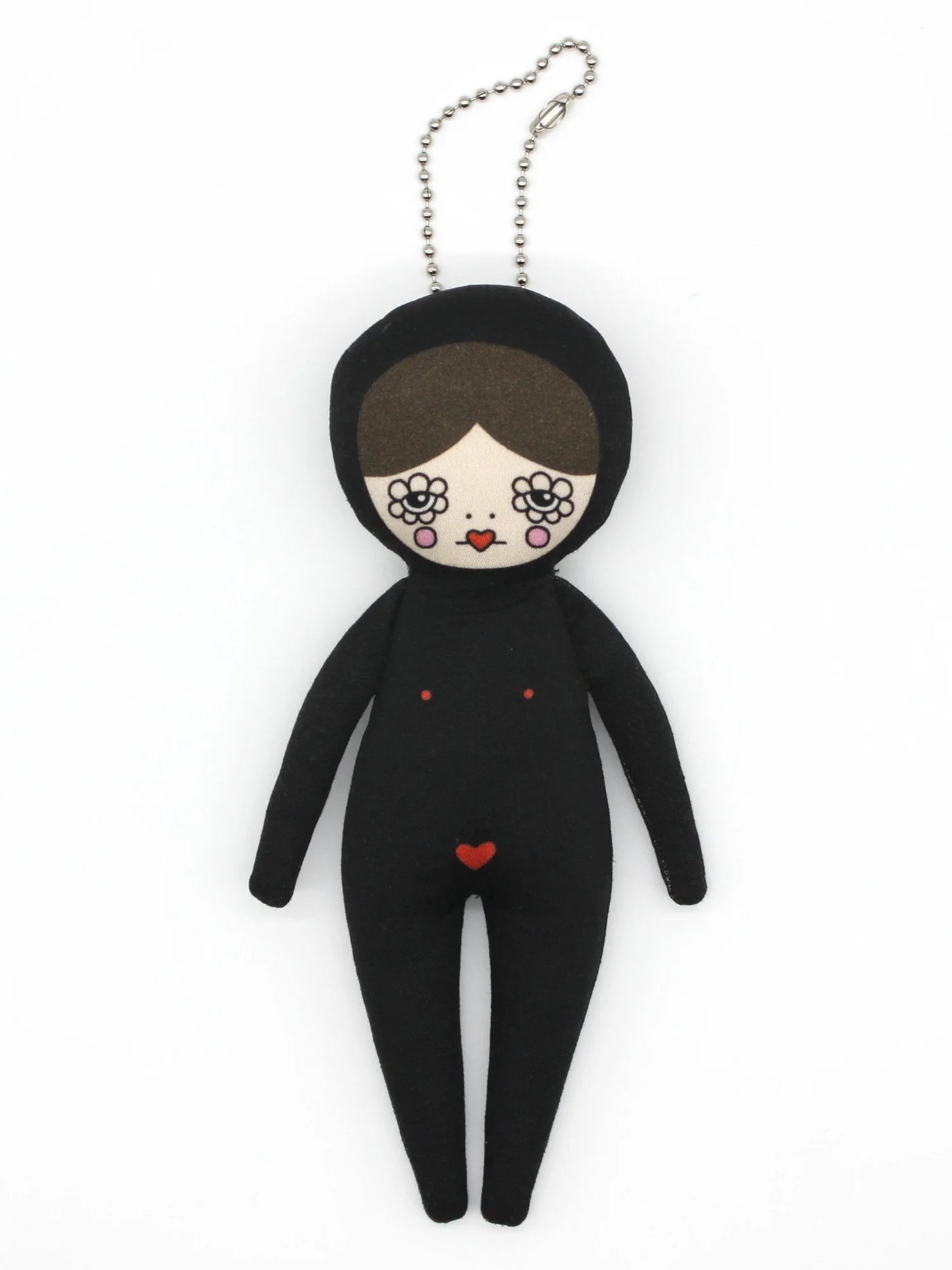 6-inch Black Snowsuit Bag Charm Doll