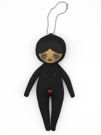 6-inch Black Snowsuit Bag Charm Doll