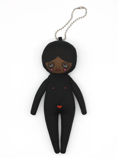 6-inch Black Snowsuit Bag Charm Doll
