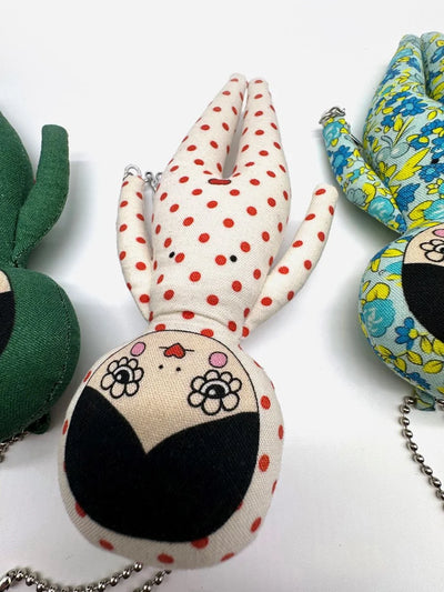 6-inch Red Polka Dot Snowsuit Bag Charm Doll
