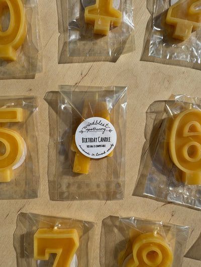 Beeswax Number Candle 0-9