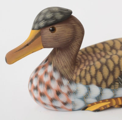 Hand Painted Wooden Duck
