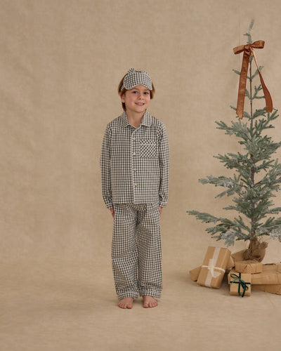 Long Sleeve Pyjamas - Evergreen Gingham