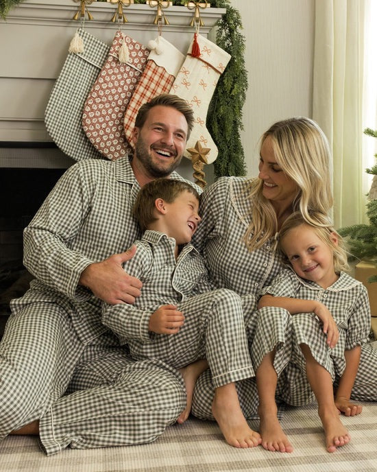Long Sleeve Pyjamas - Evergreen Gingham
