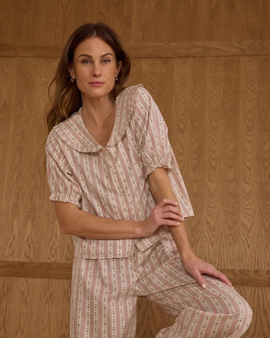 Ruffle Pajamas- Candy Cane Stripe
