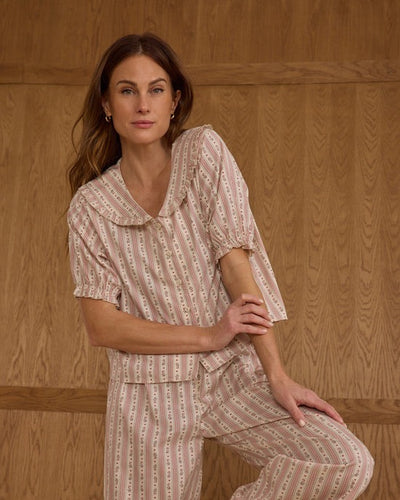 Ruffle Pajamas- Candy Cane Stripe