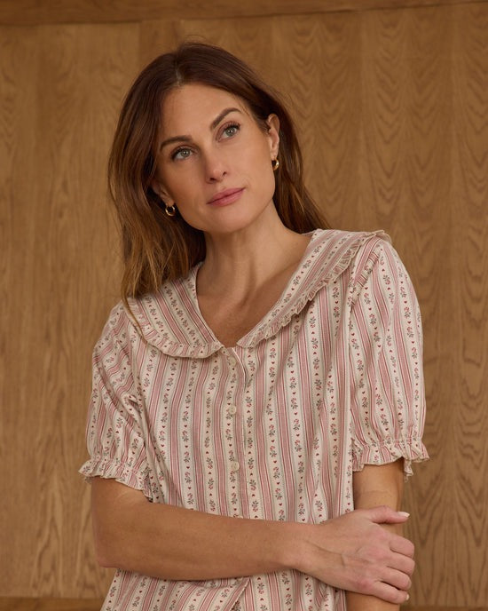 Ruffle Pajamas- Candy Cane Stripe