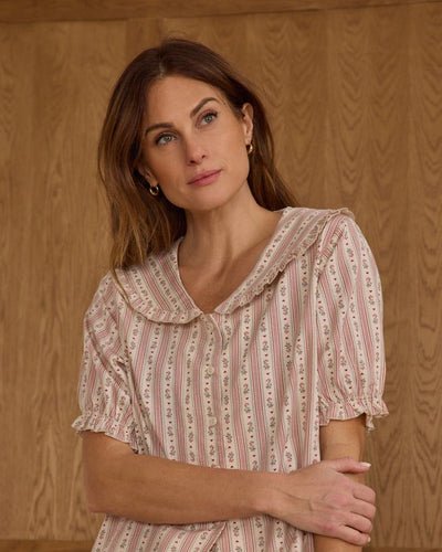 Ruffle Pajamas- Candy Cane Stripe
