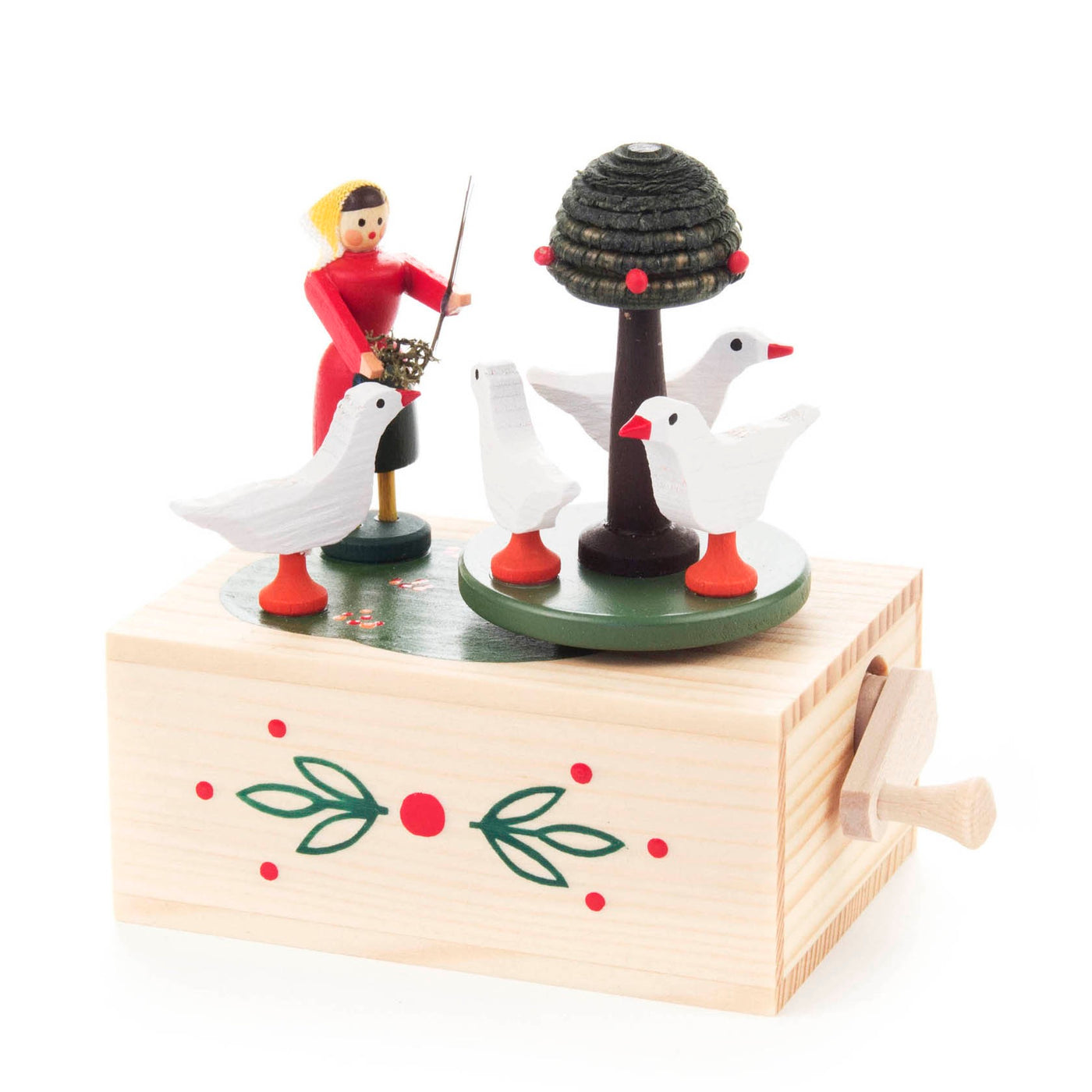 Music Box with Goose and Girl