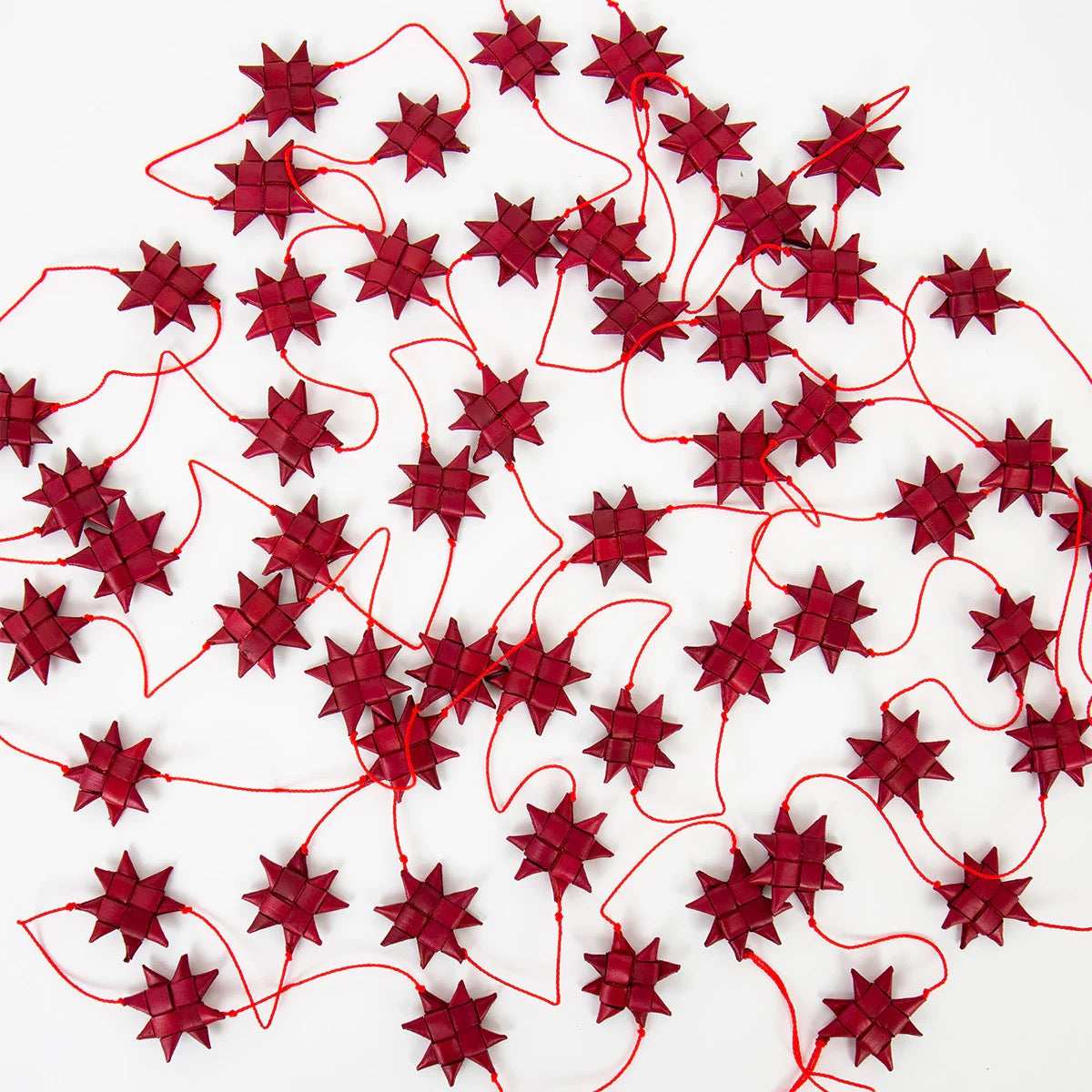 Festive Star Garland - Red