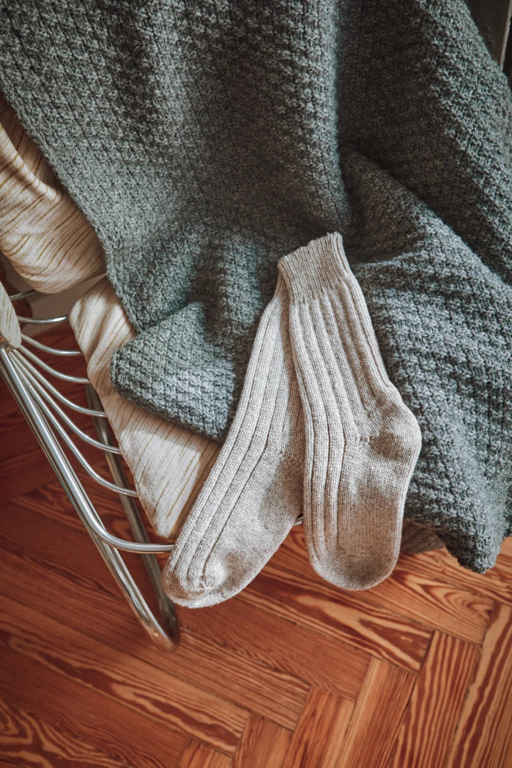 Berthe Wool Socks - Beige