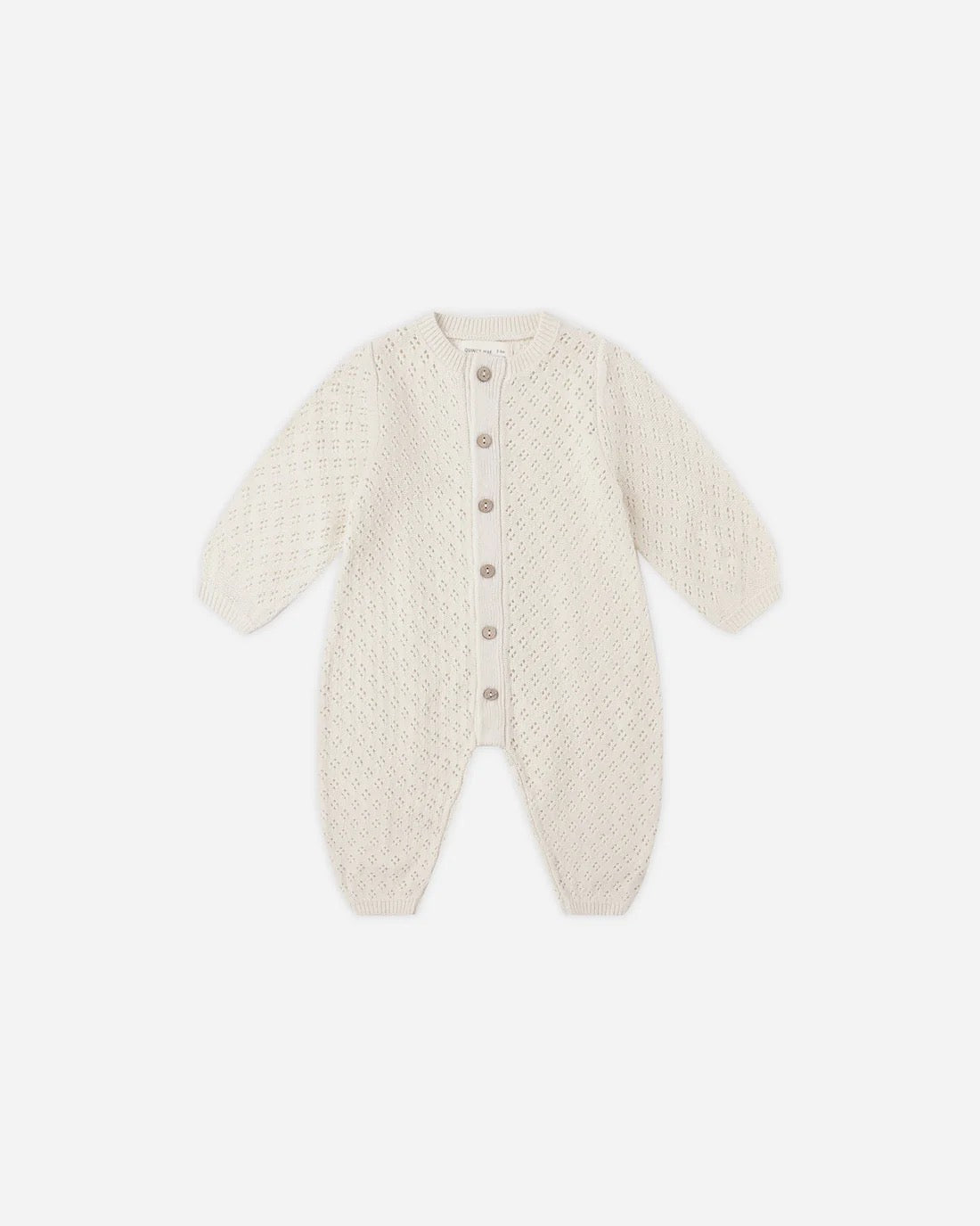 Long Sleeve Bubble Romper - Natural