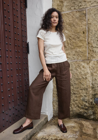 Pointelle Tee - Natural