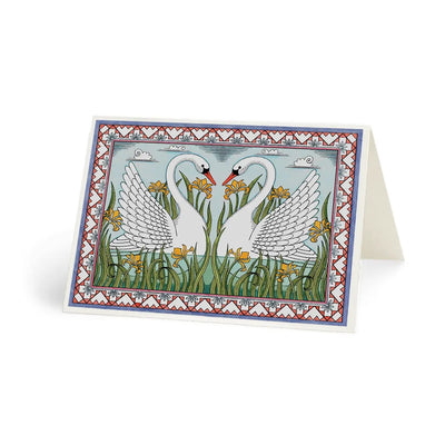 Swans Greeting Card