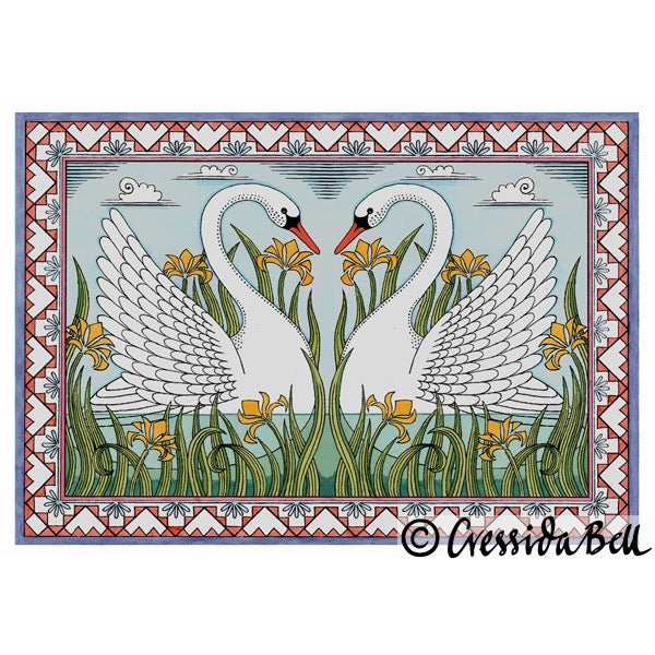 Swans Greeting Card