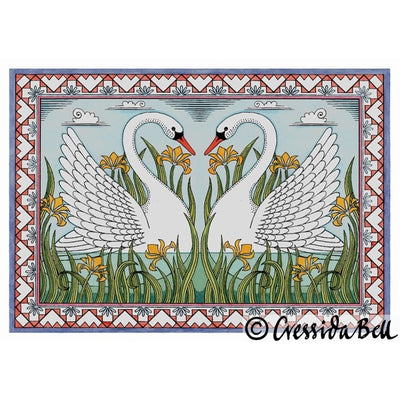 Swans Greeting Card