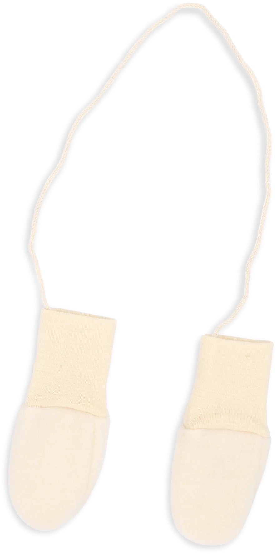 Wool Fleece Baby Mittens - Natural